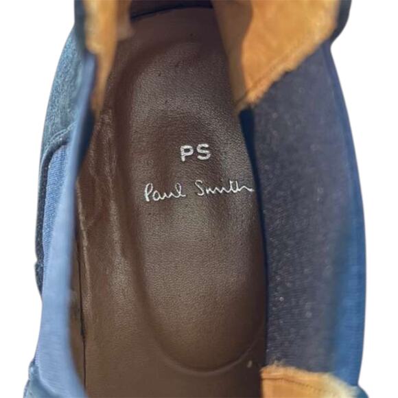 PS Paul Smith Navy Suede Ankle Boots Men\'s Chelsea Shoes Elastic Side Gore UK11